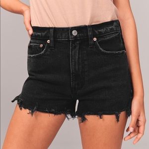 Abercrombie high rise mom shorts